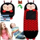 Детский спальный мешок-игрушка подушка Божья коровка Sleeping Bag TOPA 3в1 теплый, комфортный, на молнии 120см - изображение 1