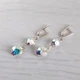 Серьги женские Hand Made с кристаллами хамелеонами Swarovski цвета Crystal AB - изображение 1