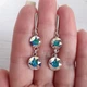 Серьги женские Hand Made с кристаллами хамелеонами Swarovski цвета Crystal AB - изображение 2