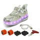Роликовые кроссовки с подсветкой LED на двух колесах SP-Sport OB-3419 размер 36 белый-серый - изображение 6