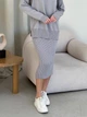 Юбка миди осенняя прямая женская ARTKNIT Katrin L/XL Светло-серая (4823093454934) - изображение 1