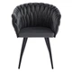 Дизайнерське М'яке Крісло Just Relax "Toskana Dark Grey" з бежевим оксамитом - зображення 2