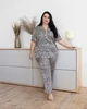 Піжама шовк штани та сорочка plus size XL Леопардова - зображення 1