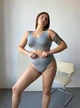 Комплект безшовної білизни plus size 2XL Сірий - зображення 1