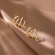 Серьги пусеты с камнями ShinyClaws, золотистые - изображение 13