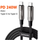 Кабель провід Toocki Type-C (USB-C) Type-C PD 240W 2м Чорний - зображення 2