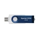 Флешка USB 3.2 Gen 1, 128 ГБ, двойной интерфейс Type-A+C, поворотный корпус, бело-синяя - изображение 2