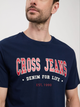 Футболка бавовняна довга чоловіча Cross Jeans 16016-001 2XL Темно-синя (8697319659726) - зображення 5