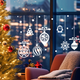 Новогодние наклейки на окно Гирлянда Снежинки Сосульки Снег декор шарики на ниточках Happy Pocket глянец Белый (HP-042-010GL) - изображение 3