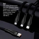 Дата кабель USB-C to Lightning + Micro 5P + USB-C 1.2m 3.0A (PD60W data) Black ColorWay (CW-CBPDU3060-BK) - зображення 11