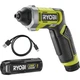 Отвертка аккумуляторная Ryobi RSD4-120T 4В, USB, Lithium, 1х2Ah, 5Нм, 200об/мин, кейс, 10 насадок (5133006210) - изображение 1