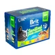 Влажный корм для кошек Brit Premium Семейная тарелка для стерилизованных 4 вкуса 100 г х 12 шт (8595602548514) - изображение 4