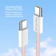 Дата кабель USB-C to USB-C 1.0m 60W 3.0А pink ColorWay (CW-CBPDCC061-P) - зображення 11