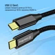 Дата кабель USB-C to USB-C 1.0m USB3.2 (20Gbps 4K PD100W) Gen2 5А black ColorWay (CW-CBPDCC062-BK) - зображення 2