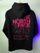 Худи унисекс с рисунком розовых гор the north face размер S черного цвета - изображение 6