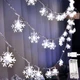 Світлодіодна гірлянда "Сніжинки" 20 LED, 3м, на батарейках АА і від USB, Білий - зображення 1
