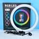 Кольцевая светодиодная Led RGB Лампа 33 см с зажимом для телефона диаметром 13" 3D-33 Черный - изображение 2