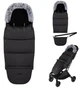 Зимний конверт в коляску 2в1 Momi Sleeping Bag Black детский флисовый конверт универсальный спальный мешок в коляску, санки, автокресло с капюшоном, трансформируется в сумку для аксессуаров, утепленный детский конверт на зиму - изображение 1