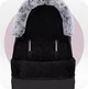 Зимний конверт в коляску 2в1 Momi Sleeping Bag Black детский флисовый конверт универсальный спальный мешок в коляску, санки, автокресло с капюшоном, трансформируется в сумку для аксессуаров, утепленный детский конверт на зиму - изображение 3