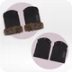 Зимняя муфта на коляску MoMi Muffins Black флисовые варежки на коляску, санок, велосипеда, универсальные водонепроницаемые перчатки муфта с флисовой подкладкой для родителей, защита рук от холода и ветра - изображение 4