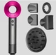Профессиональный фен-стайлер для волос Super Hair Dryer Fan 5в1 1600Вт многофункциональный с 5 сменными магнитными насадками DSP-30658 - изображение 5