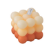 Свеча Кубик пузырей ручной работы в оранжевом цвете - изображение 1