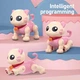 Интерактивная игрушка Котенок Pink Robot Kitten выполняет трюки, танцует, аккумулятор 3.7V, USB-кабель, подсветка, музыка (К31) - изображение 4