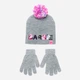 Детский демисезонный комплект (шапка + перчатки) для девочки Disney Barbie XH4147 54 см Светло-серый (3609087278332) - изображение 1