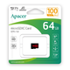 Карта памяти MicroSDHC 64GB UHS-I Class 10 Apacer (AP64GMCSX10UB-RA) - изображение 2