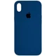 Чехол Fiji Silicone Case для Apple iPhone XR бампер накладка Full Soft Navy Blue - изображение 1