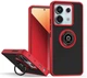 Чехол Fiji Colorframe для Xiaomi Redmi Note 13 Pro 5G матовый бампер с кольцом подставкой Red - изображение 1