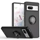 Чехол Fiji Colorframe для Google Pixel 8a матовый бампер с кольцом подставкой Black - изображение 1