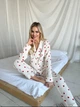 Пижама из муслина XS Бежевый в красные сердца - изображение 8
