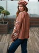 Накидка-вышиванка с узором женская Dressa 71491 48-50 Коричневая (2000406210087_D) - изображение 2