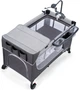 Кровать-манеж Kinderkraft Leody с пеленатором Grey (KCLEOD00GRY00AC) (5902533917952) - изображение 4