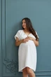 Нічна сорочка для вагітних та годуючих Nicole XXL (50) Lullababe Молочний - зображення 1