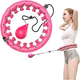 Hula Hoop хулахуп, регульований фітнес-обруч з гравітаційною кулею 360. Рожевий. - зображення 1