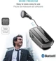 Bluetooth-гарнитура с кнопкой ответа и втягивающимся кабелем для двух устройств. Черный. - изображение 10