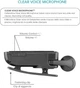 Bluetooth-гарнитура с кнопкой ответа и втягивающимся кабелем для двух устройств. Черный. - изображение 13