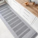 Прорезиненный Безворсовый Коврик на Кухню Kitchen 1924508 Светло-Серый 67х120 см - изображение 1