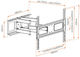 Uchwyt do telewizora Metronic Full Movement Support 42" - 70" (3420744510684) - obraz 2