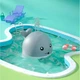 Игрушка детская для ванной Spray water bath toy кит с фонтаном, световыми и звуковыми эффектами на аккумуляторе зарядка от USB Серый - изображение 5
