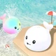 Игрушка детская для ванной Spray water bath toy кит с фонтаном, световыми и звуковыми эффектами на батарейках Белый - изображение 2