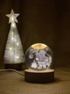Нічник кришталевий куля 3D у кімнату нічний світильник у дитячу для дитини новорічний merry christmas Дід Мороз від USB - зображення 5