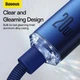 Кабель Baseus Crystal Shine Series Fast Charging Data Cable Type-C to iP 20W 2m Blue (CAJY000303) - изображение 3
