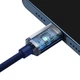 Кабель Baseus Crystal Shine Series Fast Charging Data Cable Type-C to iP 20W 2m Blue (CAJY000303) - изображение 5