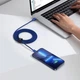 Кабель Baseus Crystal Shine Series Fast Charging Data Cable Type-C to Type-C 100W 1.2m Blue (CAJY000603) - изображение 5