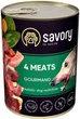 Влажный корм для собак Savory с четырьмя видами мяса 400 г - изображение 1