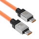 Кабель Baseus CoolPlay Series Fast Charging Cable Type-C to Type-C 100W 1m Orange (CAKW000207) - изображение 3