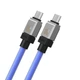 Кабель Baseus CoolPlay Series Fast Charging Cable Type-C to Type-C 100W 1m Blue (CAKW000203) - изображение 3